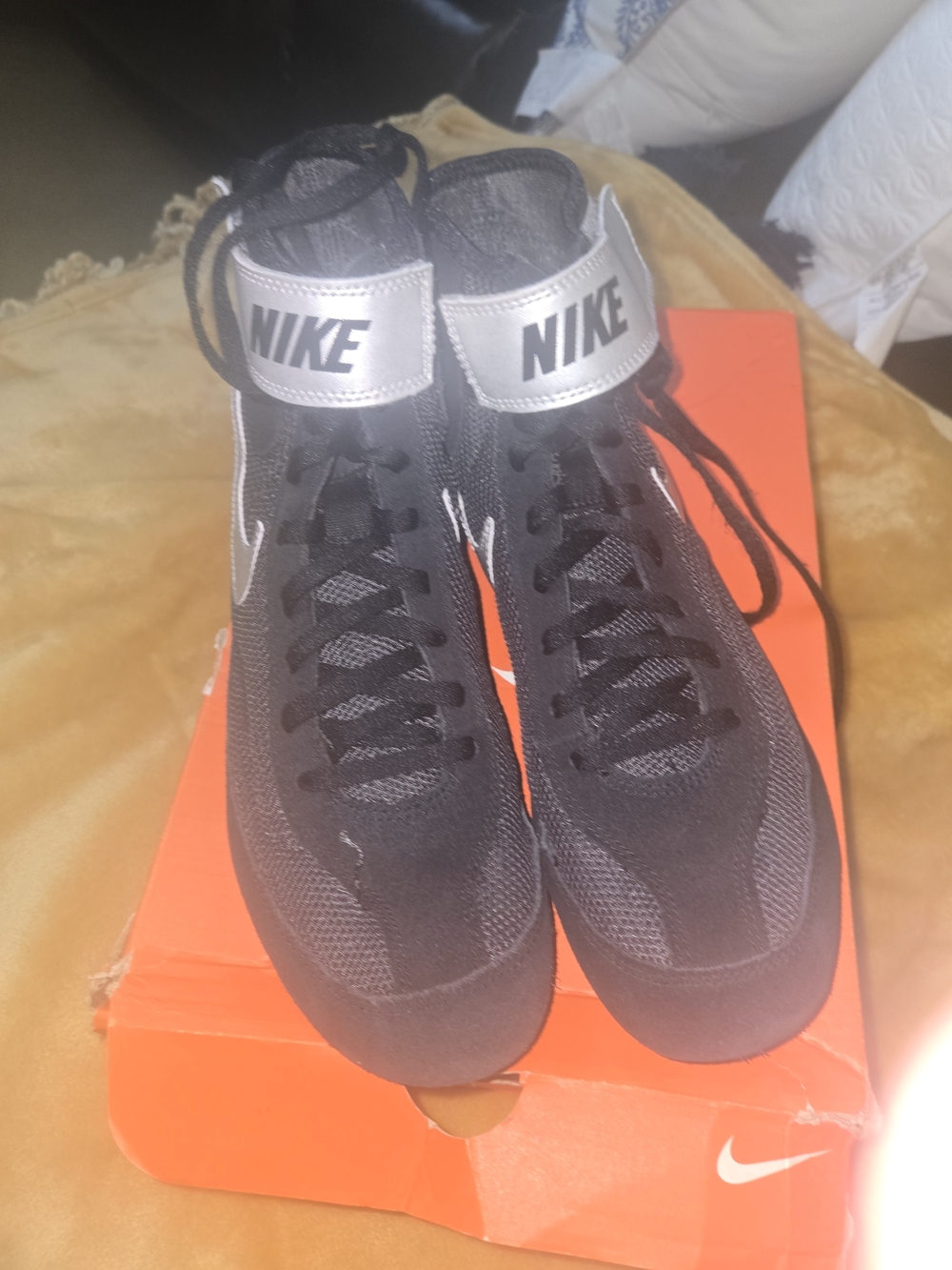 Nike Men’s Black Athletic High-Top Training Shoes
